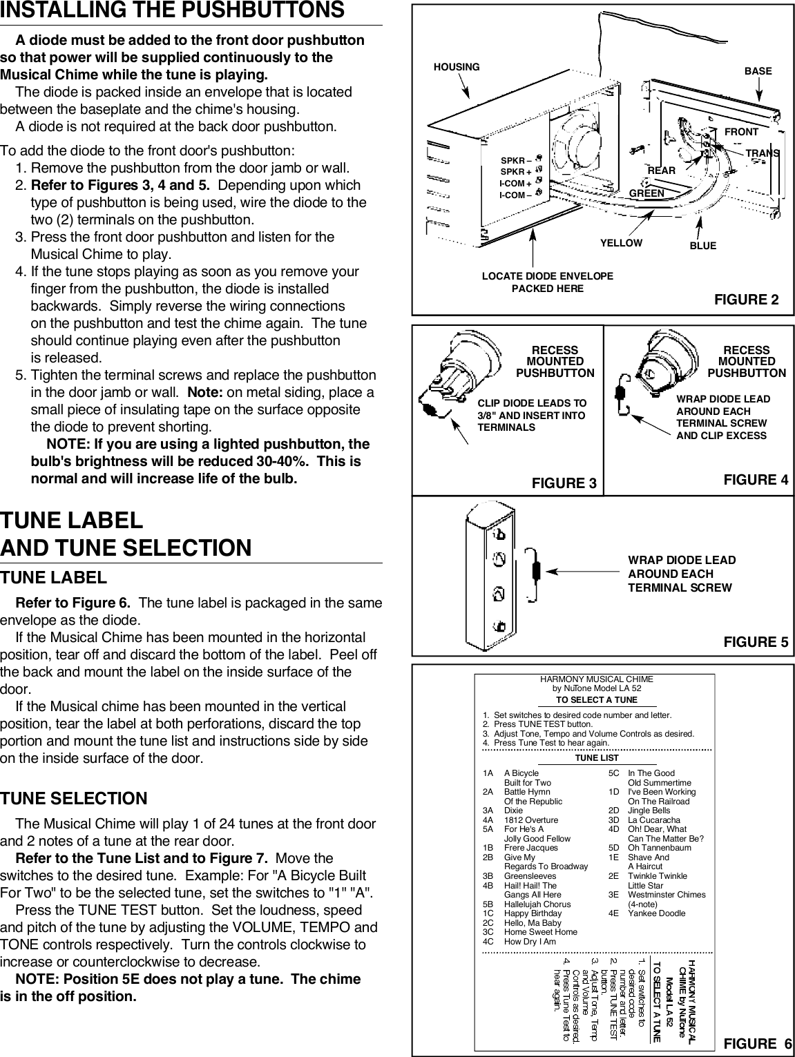 Page 2 of 12 - Nutone Nutone-La-52-Series-Users-Manual- LA-52 Ins 84316  Nutone-la-52-series-users-manual