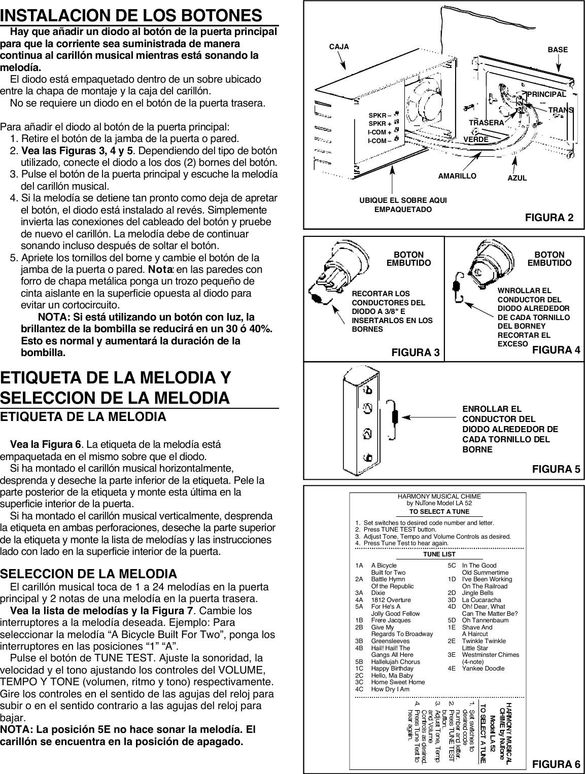 Page 6 of 12 - Nutone Nutone-La-52-Series-Users-Manual- LA-52 Ins 84316  Nutone-la-52-series-users-manual