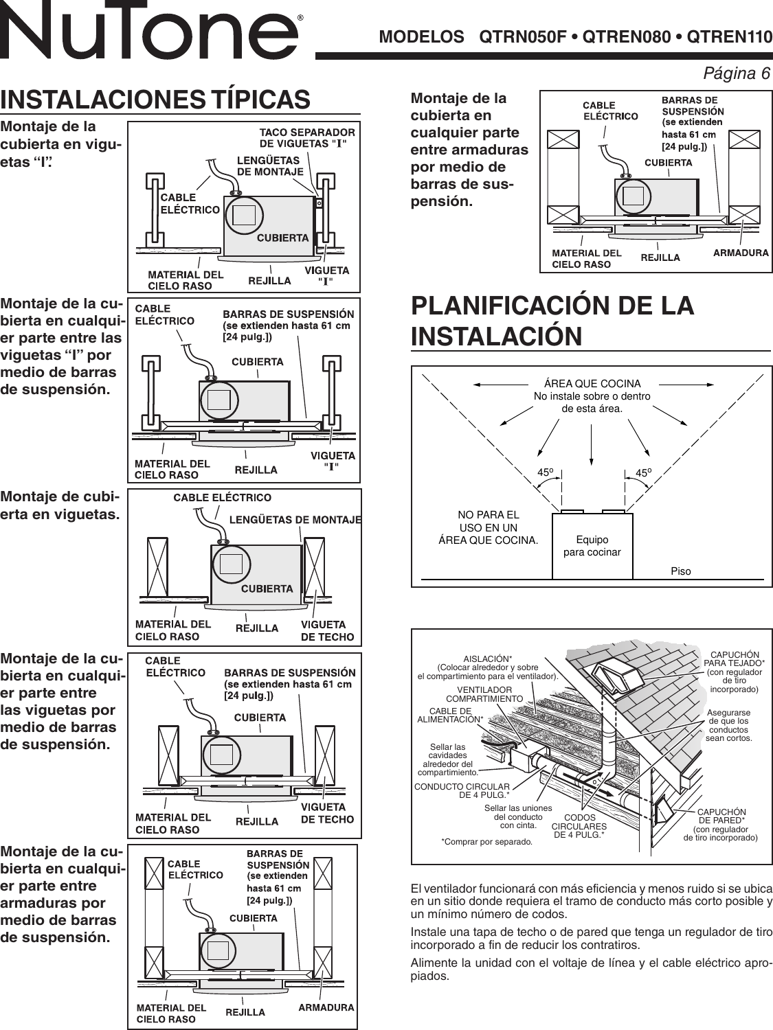 Page 6 of 8 - Nutone Nutone-Qtren110-Quick-Start-Guide