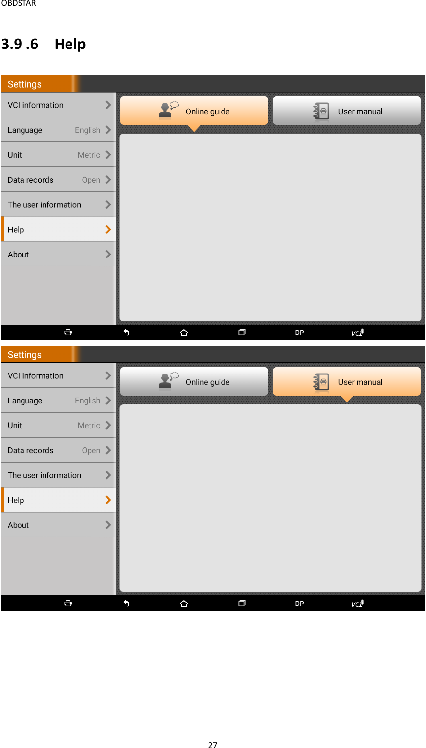 OBDSTAR                                                                                       27  3.9 .6    Help   