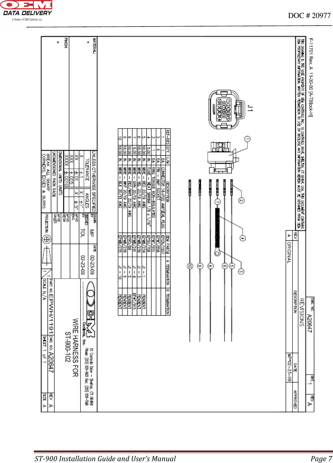                                                                                                                                      DOC # 20977 ST-900 Installation Guide and User’s Manual  Page 7      