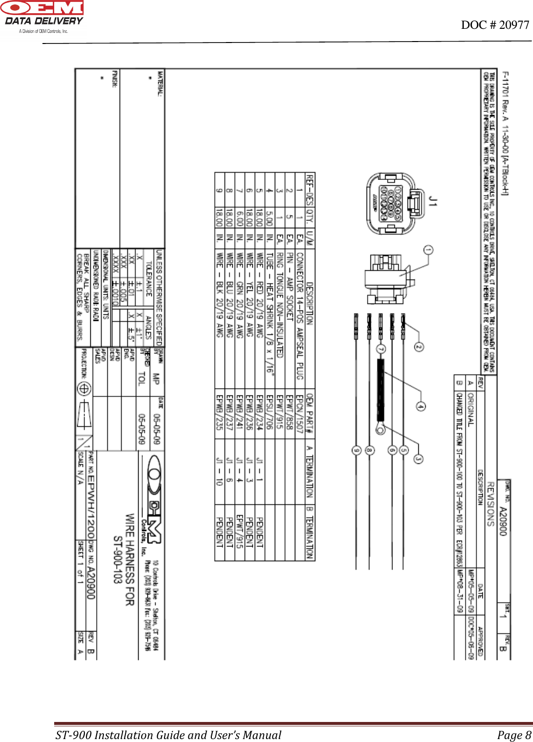                                                                                                                                      DOC # 20977 ST-900 Installation Guide and User’s Manual  Page 8       