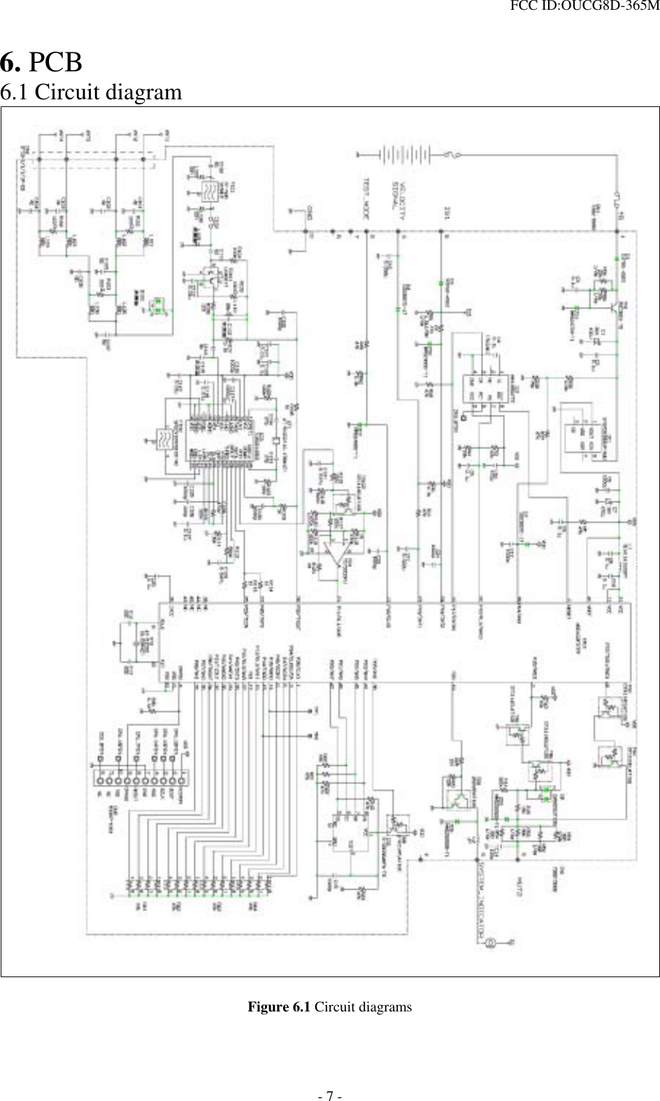  FCC ID:OUCG8D-365M   6. PCB 6.1 Circuit diagram                                       Figure 6.1 Circuit diagrams - 7 - 