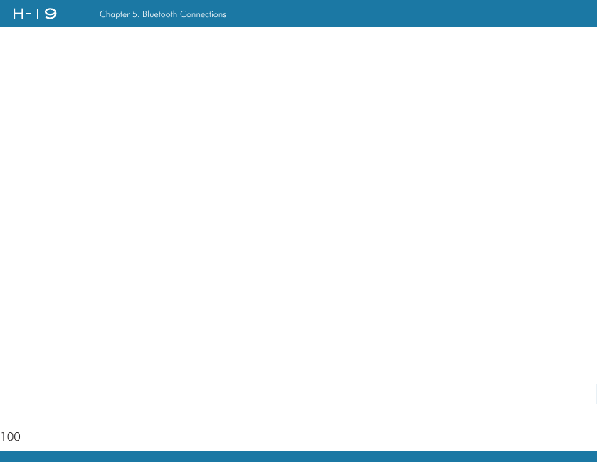100Chapter 5. Bluetooth Connections   