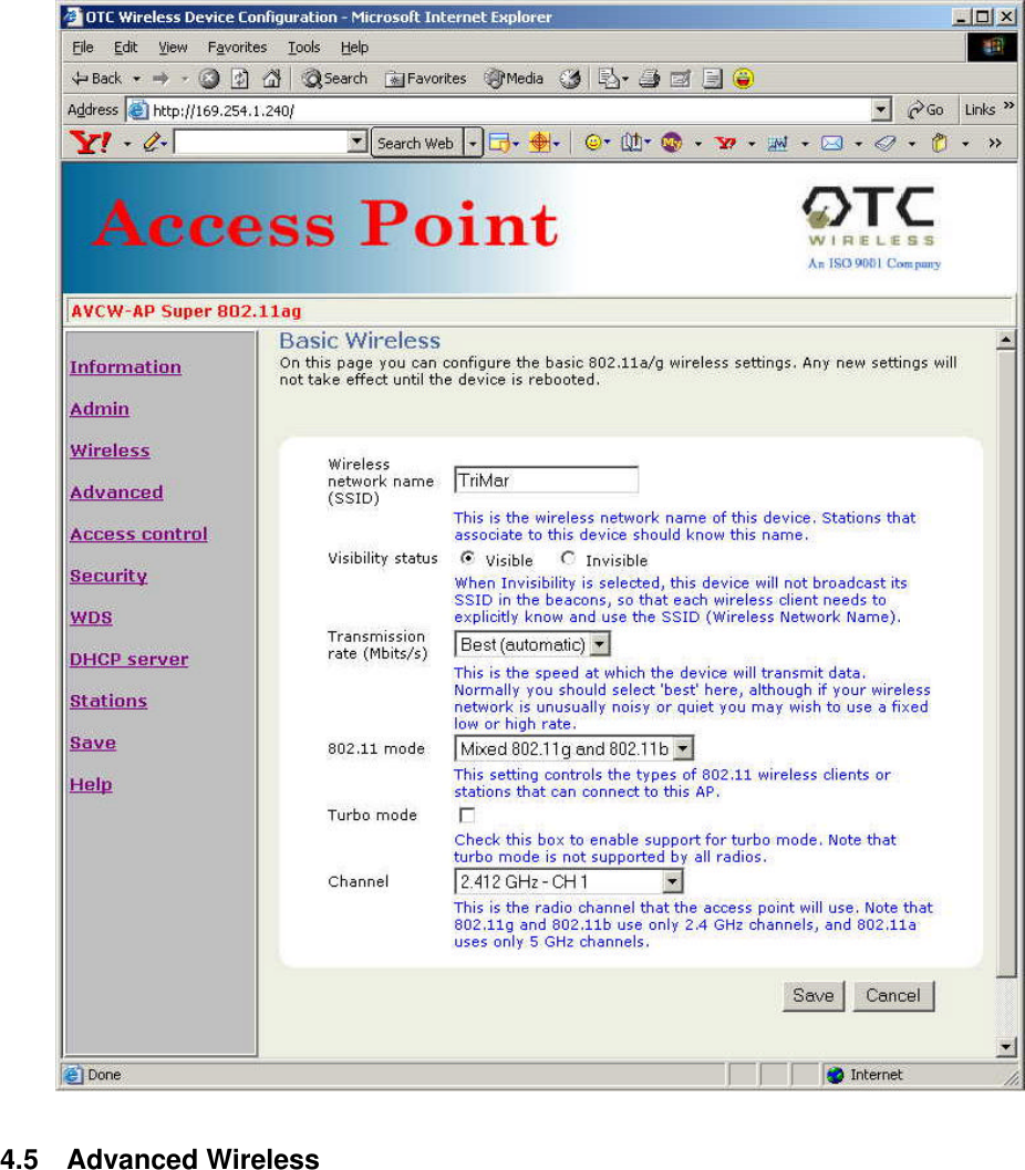    4.5 Advanced Wireless  