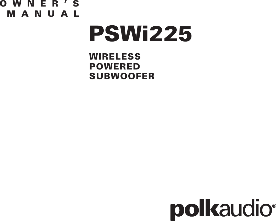 pswi225 wireless subwoofer