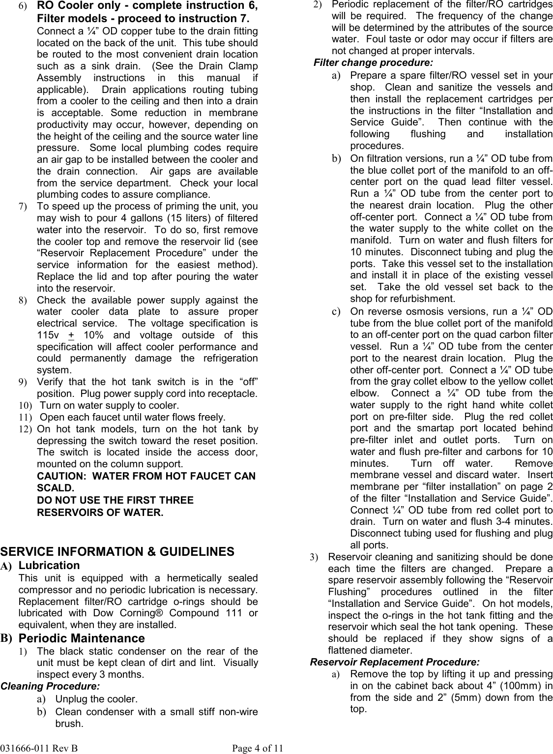 Page 4 of 11 - Oasis-Concepts Oasis-Concepts-Pht1Aqk-Users-Manual- Installation And Service Guide  Oasis-concepts-pht1aqk-users-manual