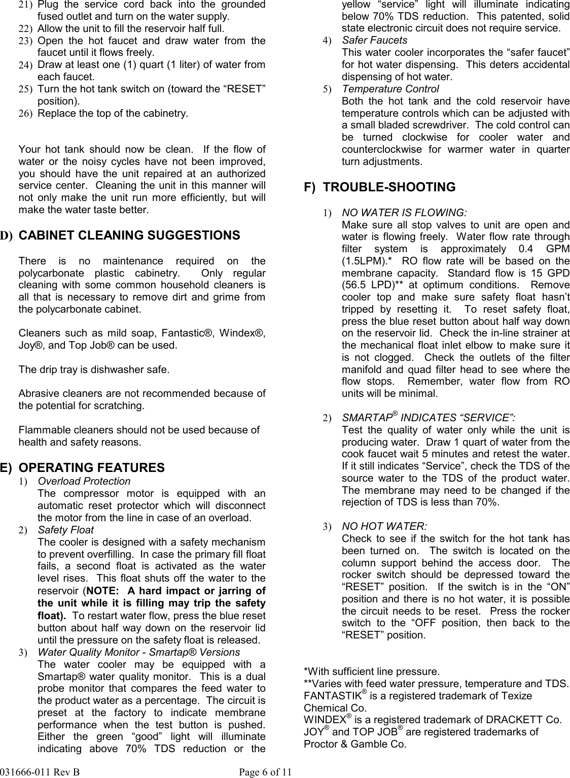 Page 6 of 11 - Oasis-Concepts Oasis-Concepts-Pht1Aqk-Users-Manual- Installation And Service Guide  Oasis-concepts-pht1aqk-users-manual