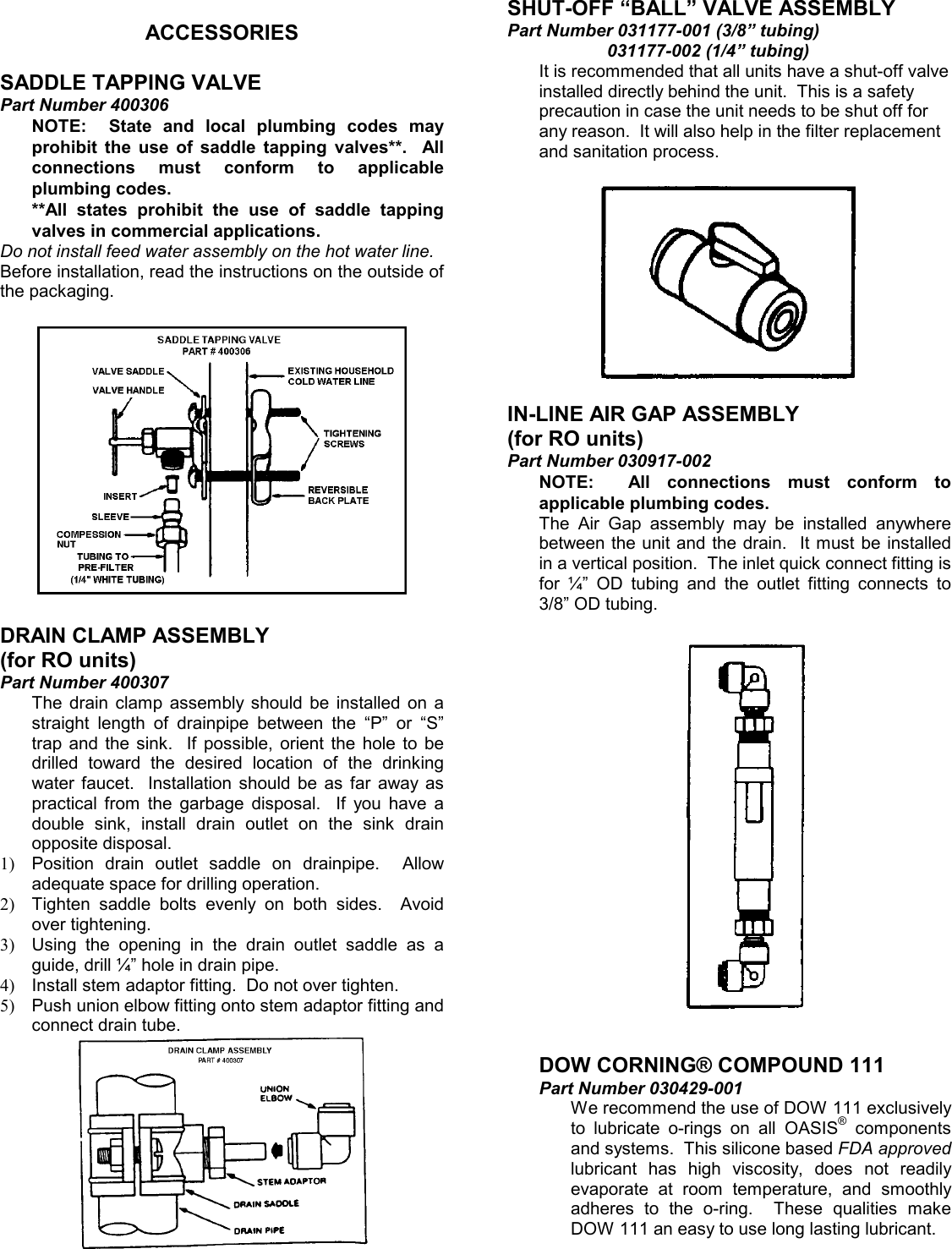 Page 7 of 11 - Oasis-Concepts Oasis-Concepts-Pht1Aqk-Users-Manual- Installation And Service Guide  Oasis-concepts-pht1aqk-users-manual