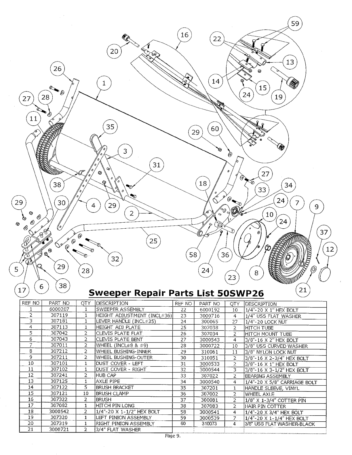 Ohio Steel 50SWP26 1207018L User Manual LAWN SWEEPER Manuals And Guides