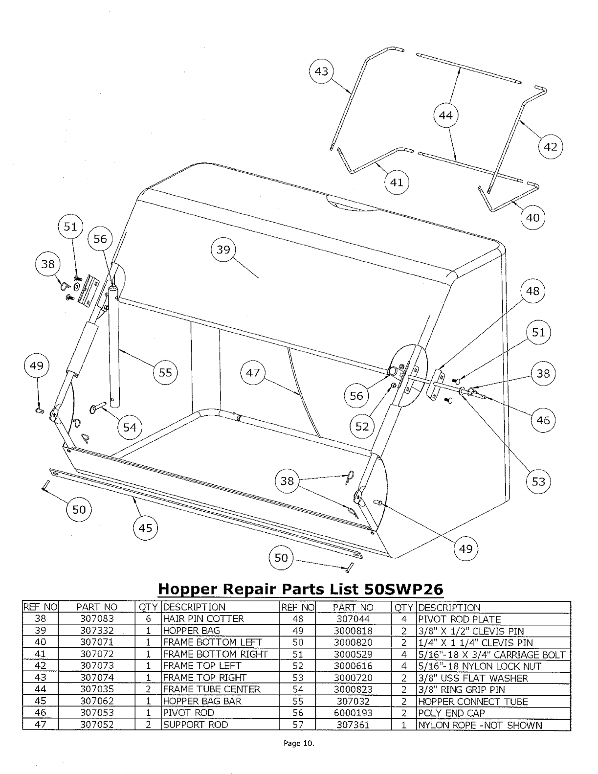 Ohio Steel 50SWP26 1207018L User Manual LAWN SWEEPER Manuals And Guides