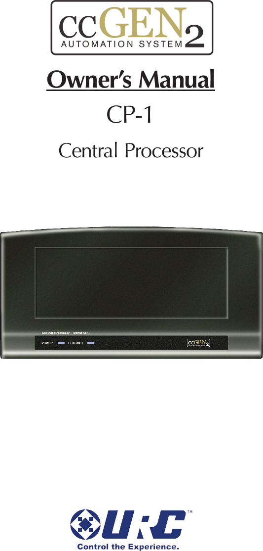Owner’s ManualCP-1 Central Processor