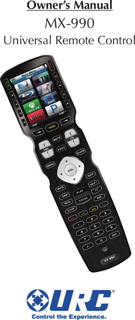 Owner’s ManualMX-990Universal Remote Control