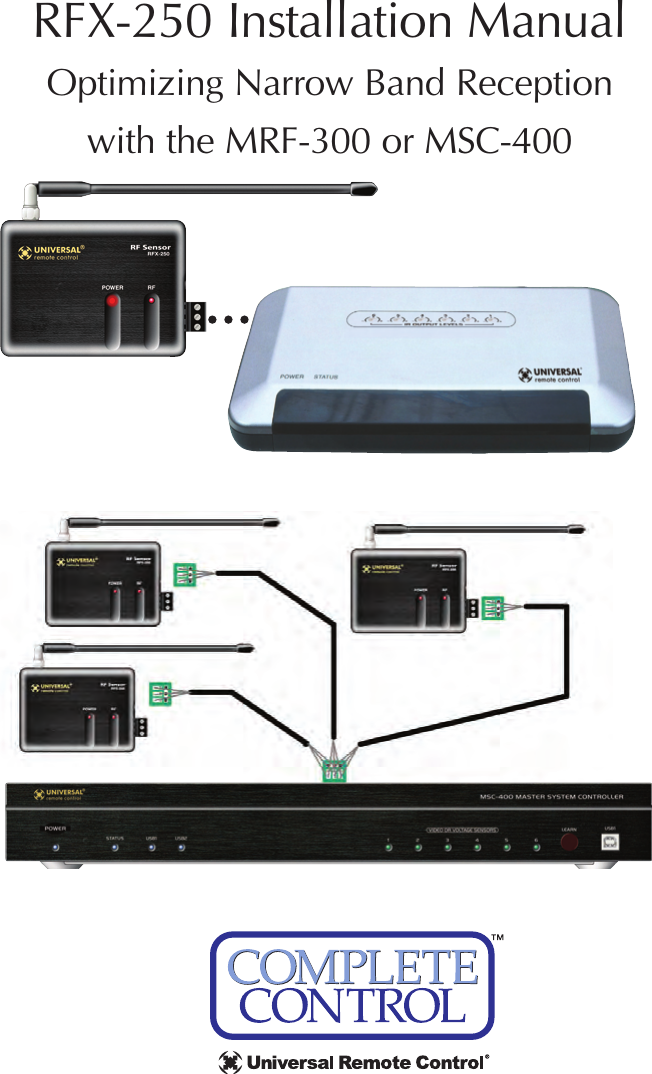 RFX-250 Installation ManualOptimizing Narrow Band Receptionwith the MRF-300 or MSC-400