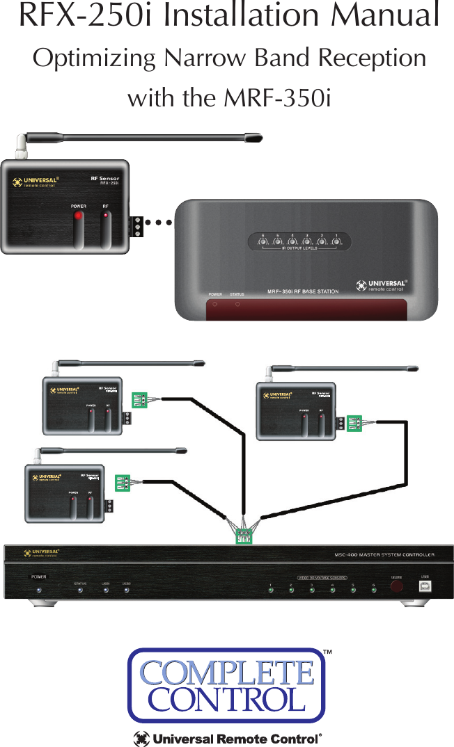 RFX-250i Installation ManualOptimizing Narrow Band Receptionwith the MRF-350i