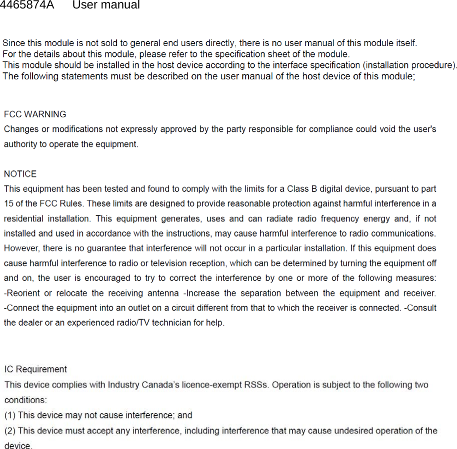 4465874A   User manual       