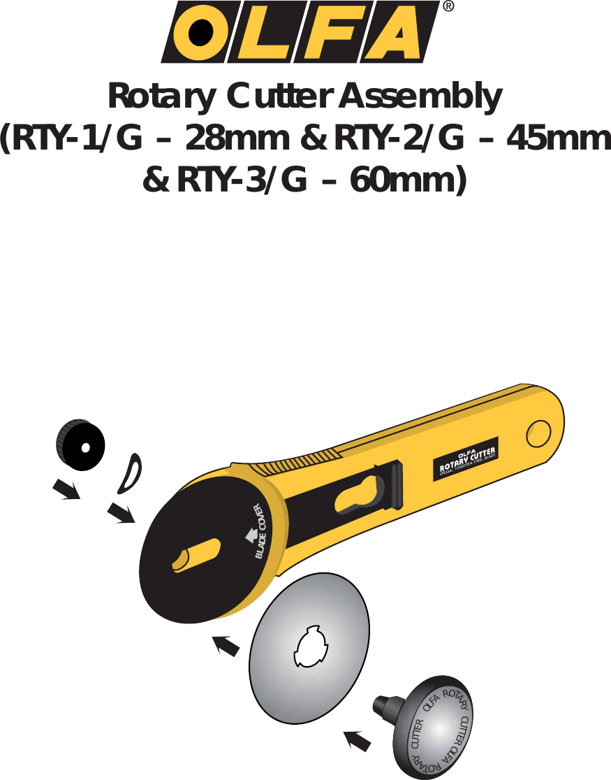 Olfa Rty 1 G Users Manual Rotary Assembly Pages