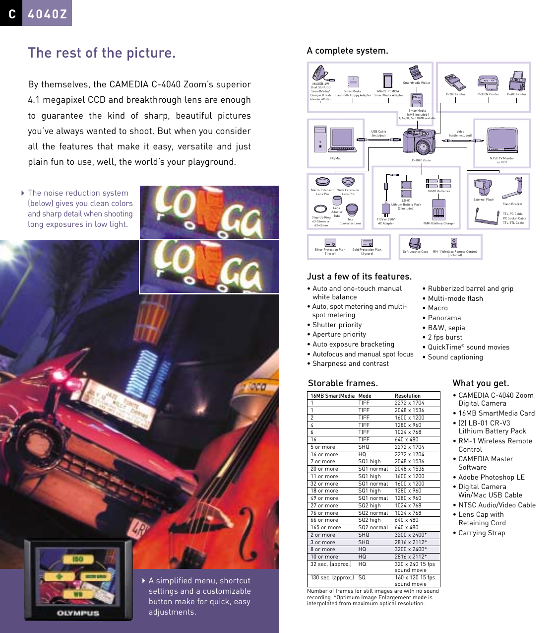 Page 4 of 4 - Olympus Olympus-Camedia-C-4040-Users-Manual- OI-964-01 C-4040 Broch.M5  Olympus-camedia-c-4040-users-manual