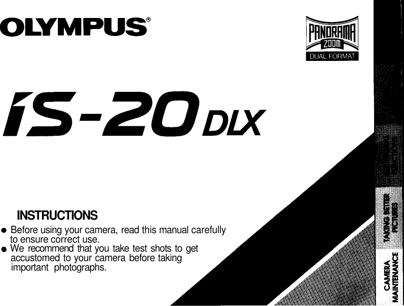 Olympus Is 20 Dlx Operating Instructions Deluxe