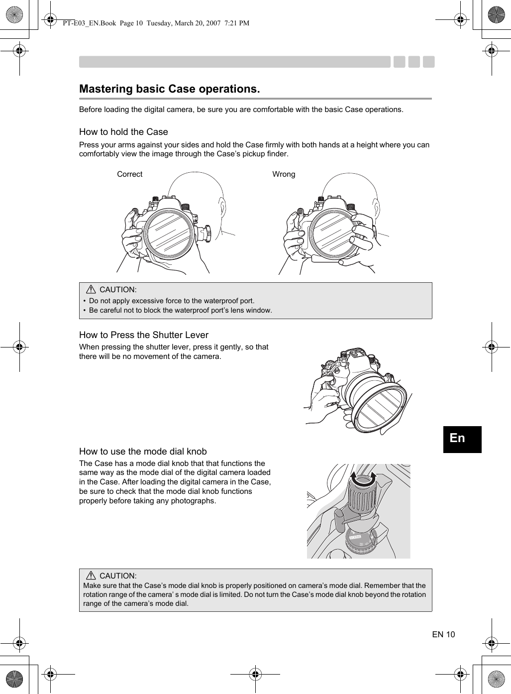 Olympus Pt E03 Users Manual Instruction