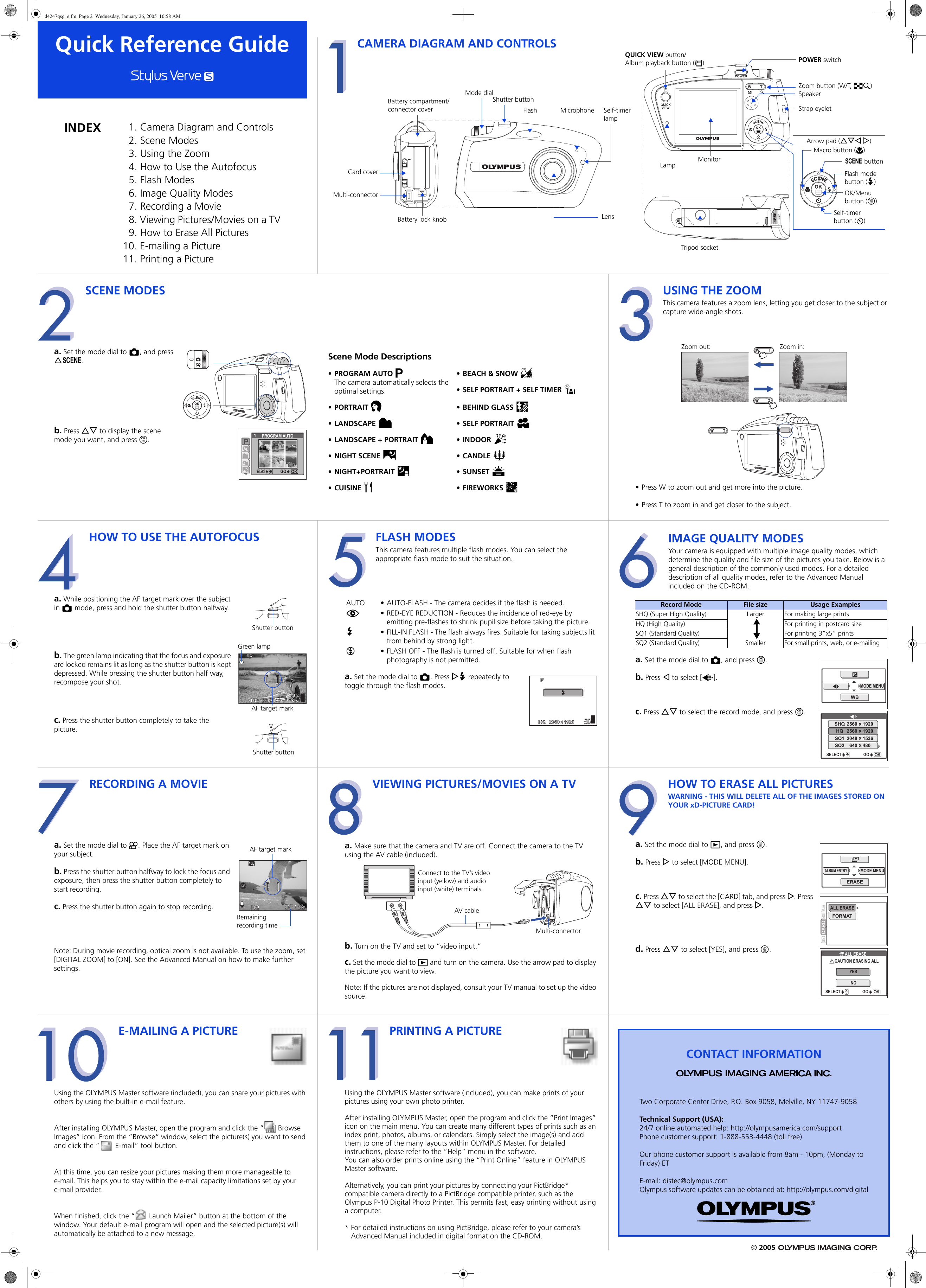 Page 2 of 2 - Olympus Olympus-Stylus-Verse-S-Quick-Start-Manual- Stylus_Verve_S_Mju-mini_Digital_S_Quick_Start_Guide_EN  Olympus-stylus-verse-s-quick-start-manual