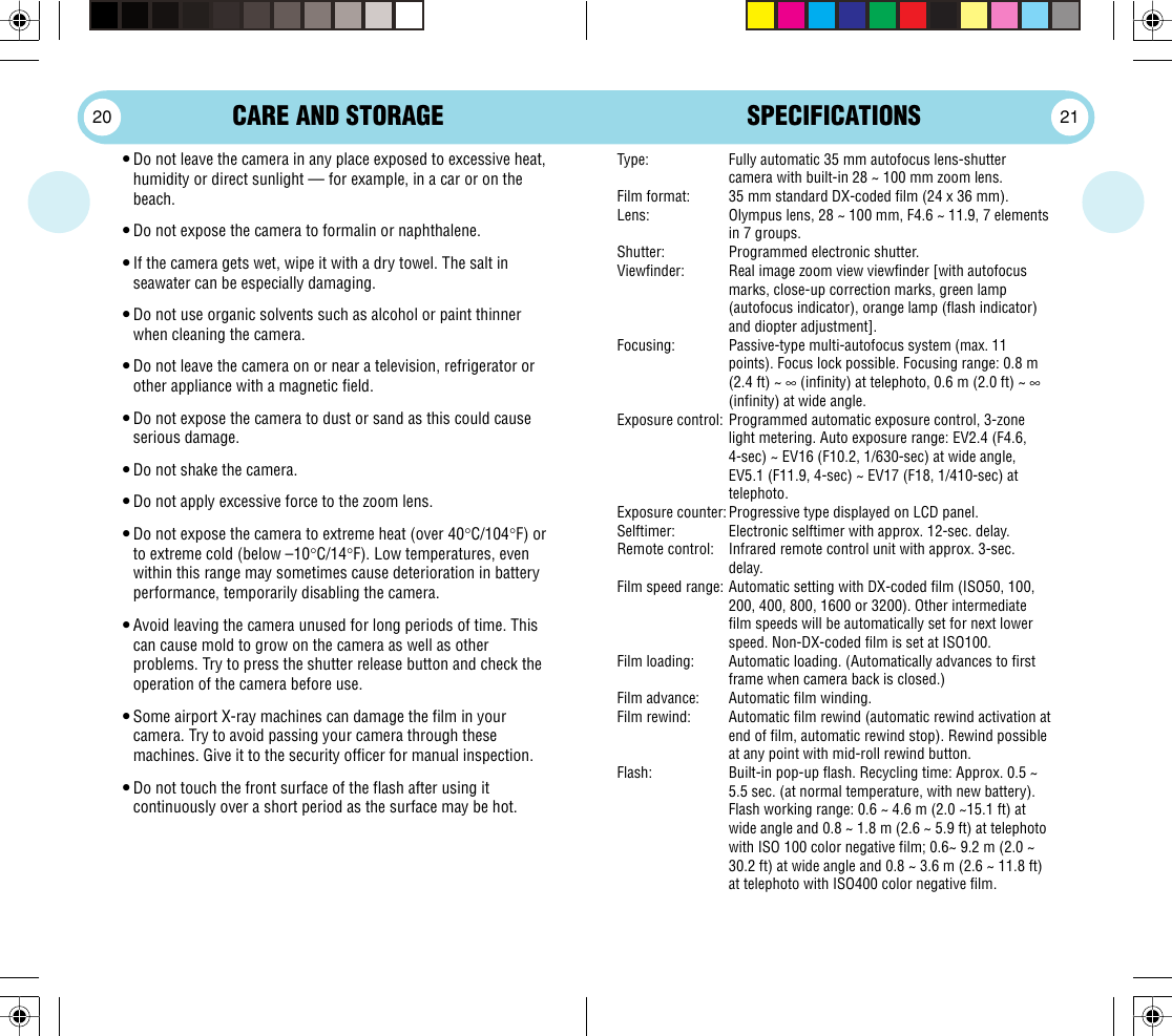 Page 11 of 12 - Olympus Olympus-Stylus-Wide-100-Users-Manual-  Olympus-stylus-wide-100-users-manual