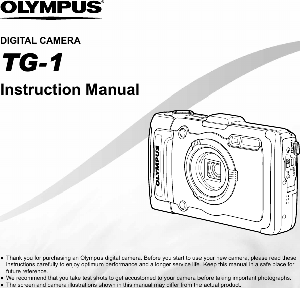 Olympus Tg 1 Instruction Manual