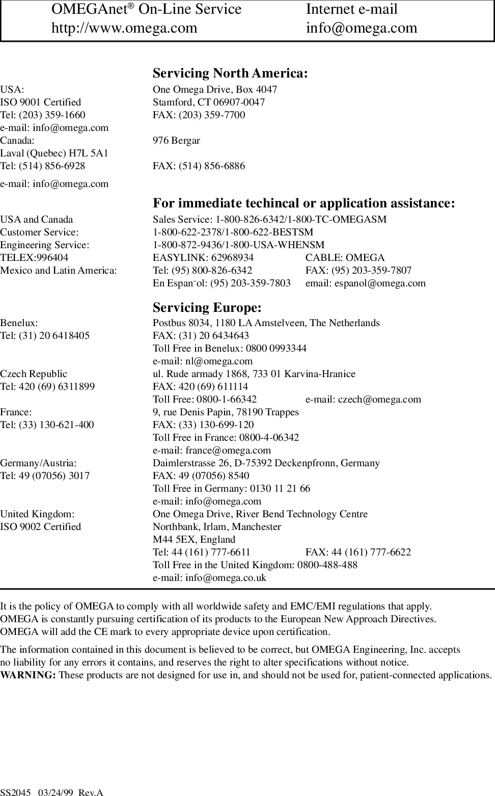 Page 2 of 7 - Omega-Engineering Omega-Engineering-Px2670-Users-Manual- Low Pressure Transducer  Omega-engineering-px2670-users-manual