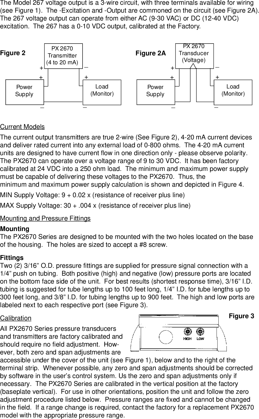 Page 4 of 7 - Omega-Engineering Omega-Engineering-Px2670-Users-Manual- Low Pressure Transducer  Omega-engineering-px2670-users-manual