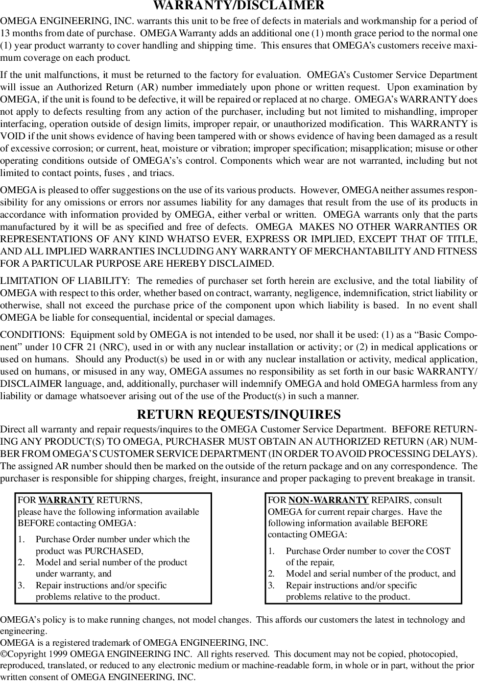 Page 6 of 7 - Omega-Engineering Omega-Engineering-Px2670-Users-Manual- Low Pressure Transducer  Omega-engineering-px2670-users-manual