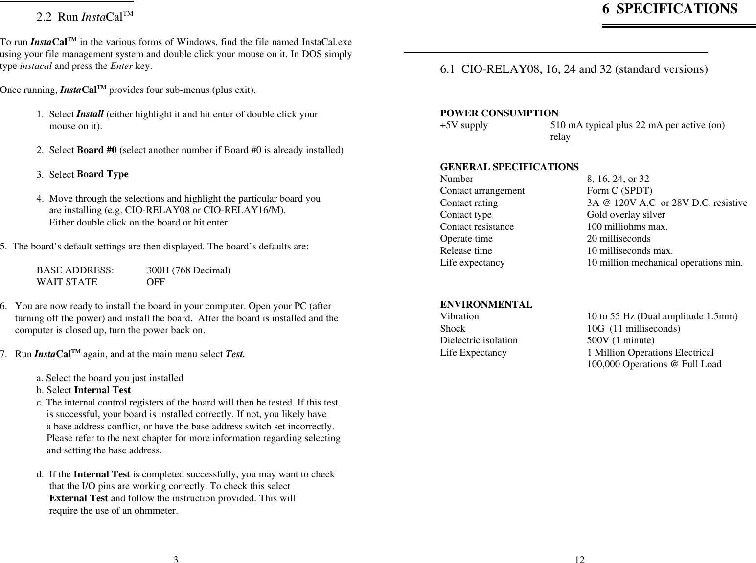 Page 5 of 9 - Omega-Speaker-Systems Omega-Speaker-Systems-Cio-Relay08-Users-Manual- CIO-RELAY08-32 - 16-Channel Relay Interface Board For ISA Bus Compatibles  Omega-speaker-systems-cio-relay08-users-manual