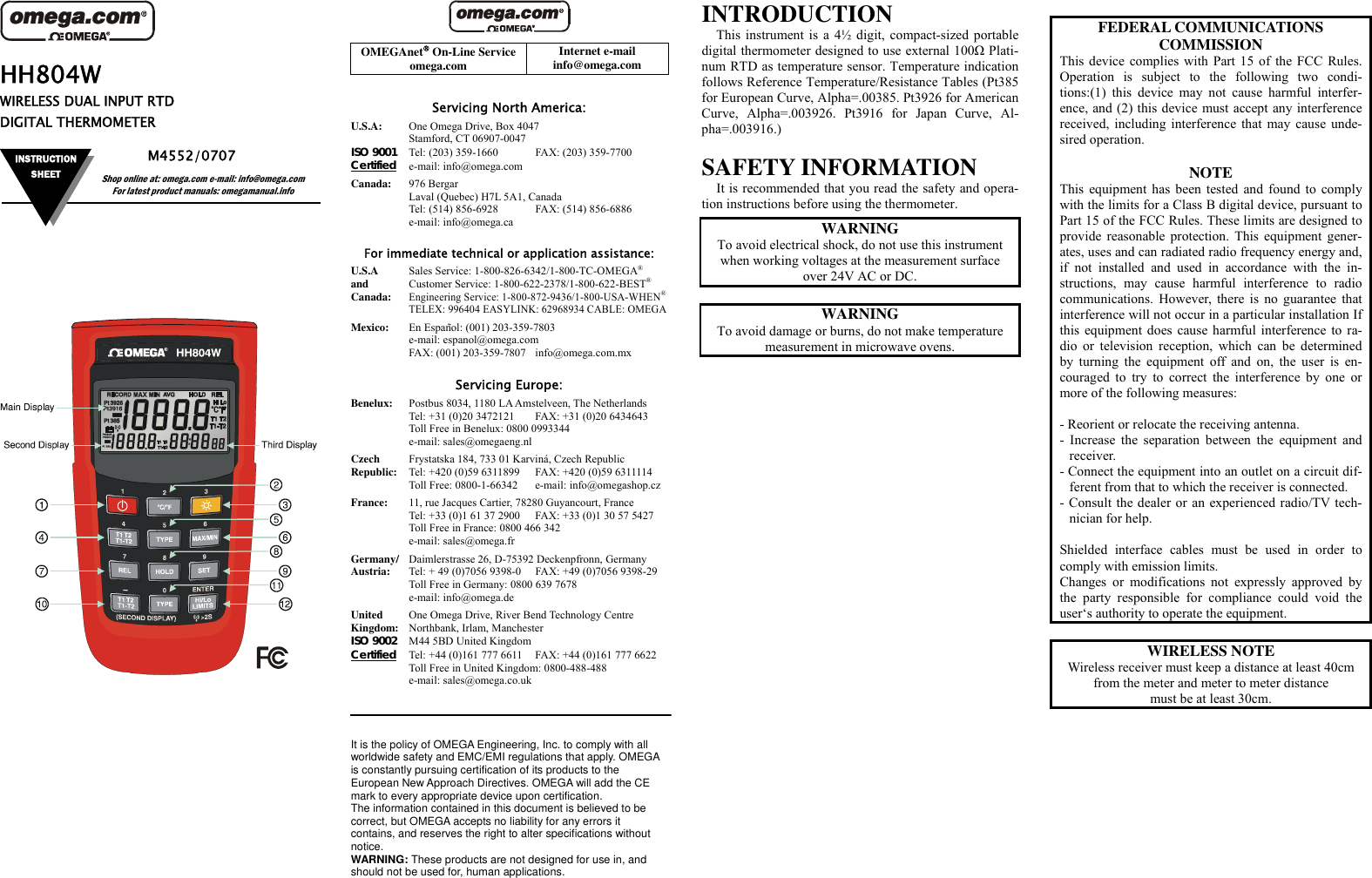 Page 1 of 3 - Omega-Vehicle-Security Omega-Vehicle-Security-Hh804W-Users-Manual Zpfile001