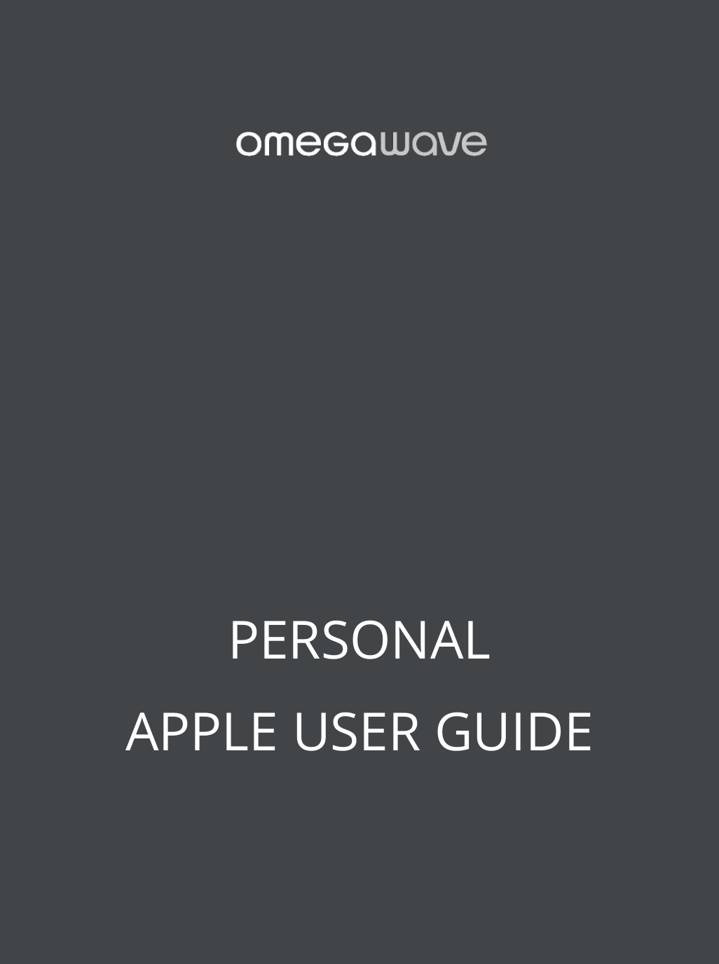          PERSONAL APPLE USER GUIDE  