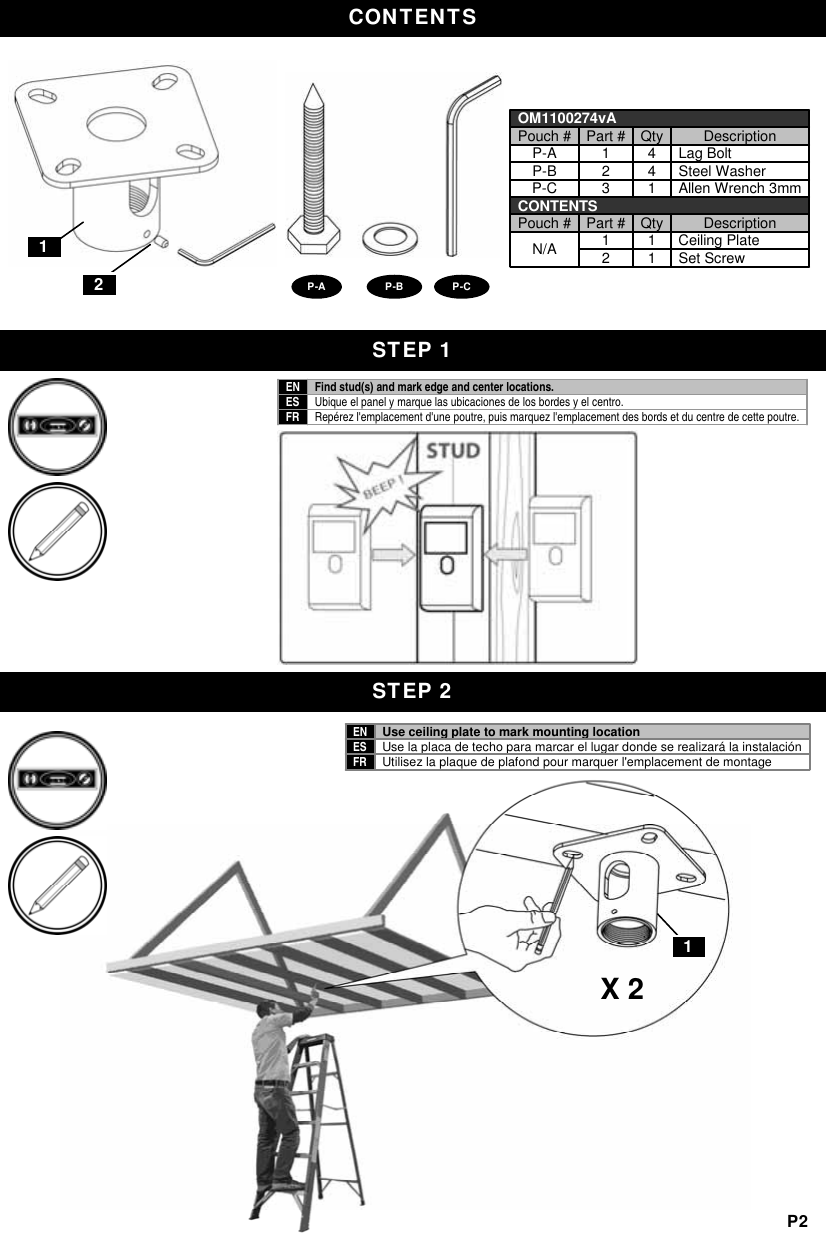 Page 2 of 4 - Omnimount Omnimount-Cp-4-Users-Manual-  Omnimount-cp-4-users-manual