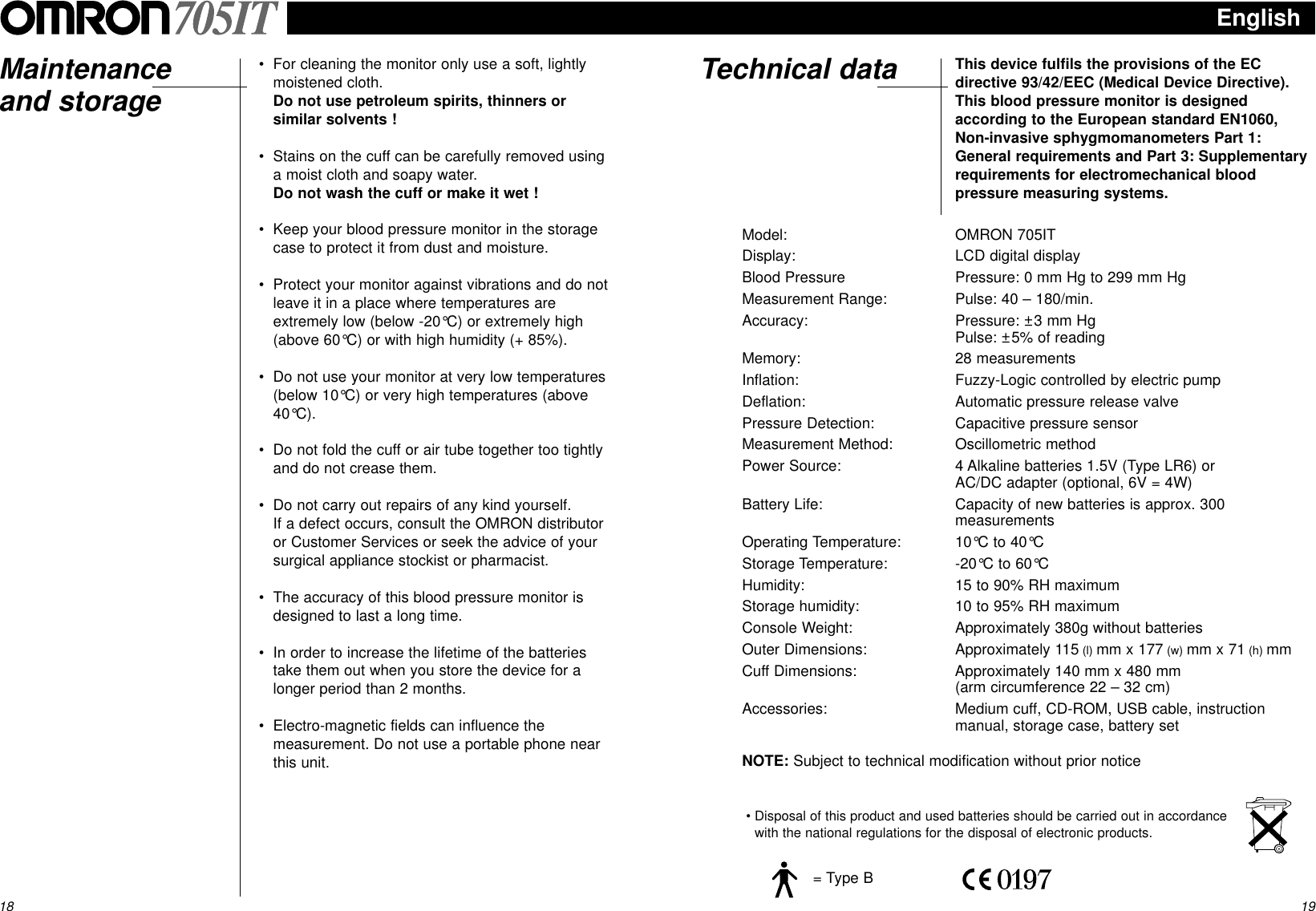 Page 10 of 12 - Omron-Healthcare Omron-Healthcare-705It-Users-Manual-  Omron-healthcare-705it-users-manual