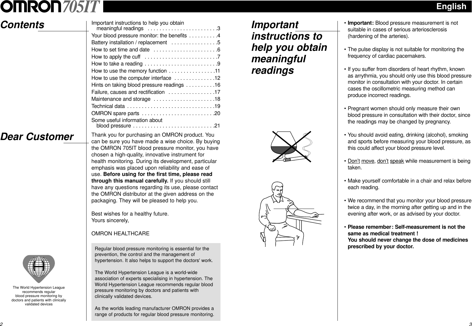Page 2 of 12 - Omron-Healthcare Omron-Healthcare-705It-Users-Manual-  Omron-healthcare-705it-users-manual