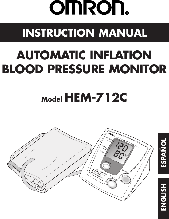 Omron Healthcare Hem 712C Users Manual