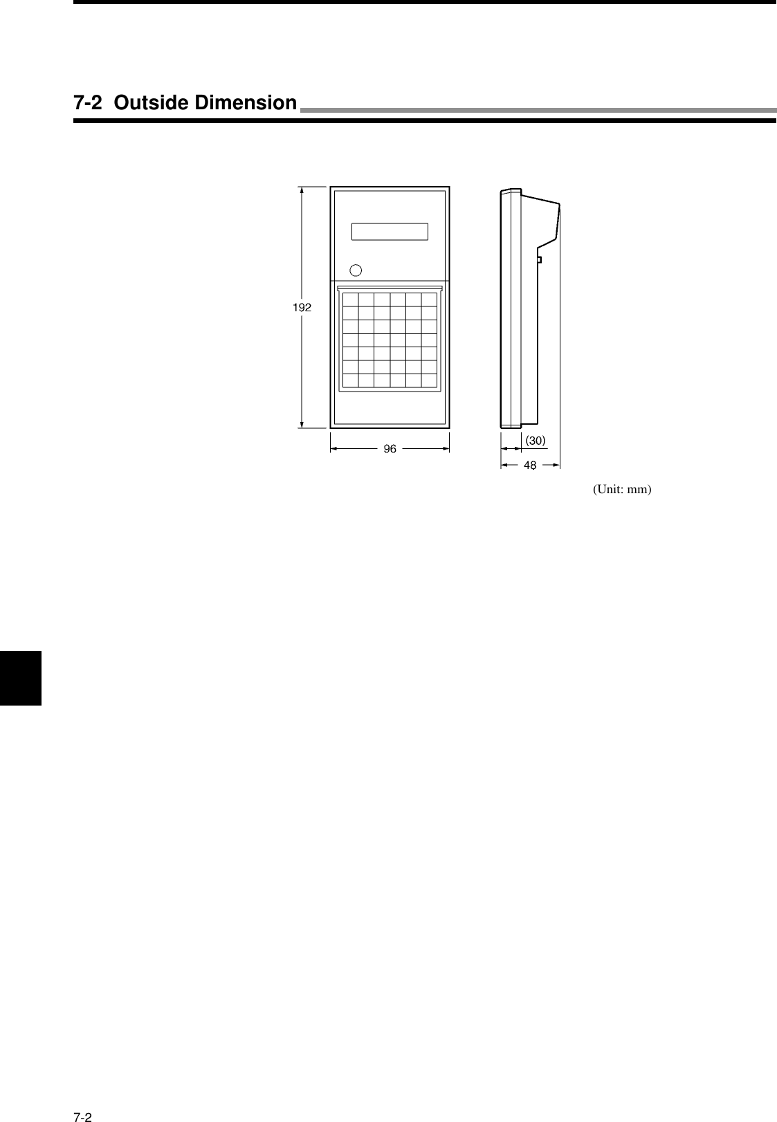 7-2(Unit: mm)7-2  Outside Dimension