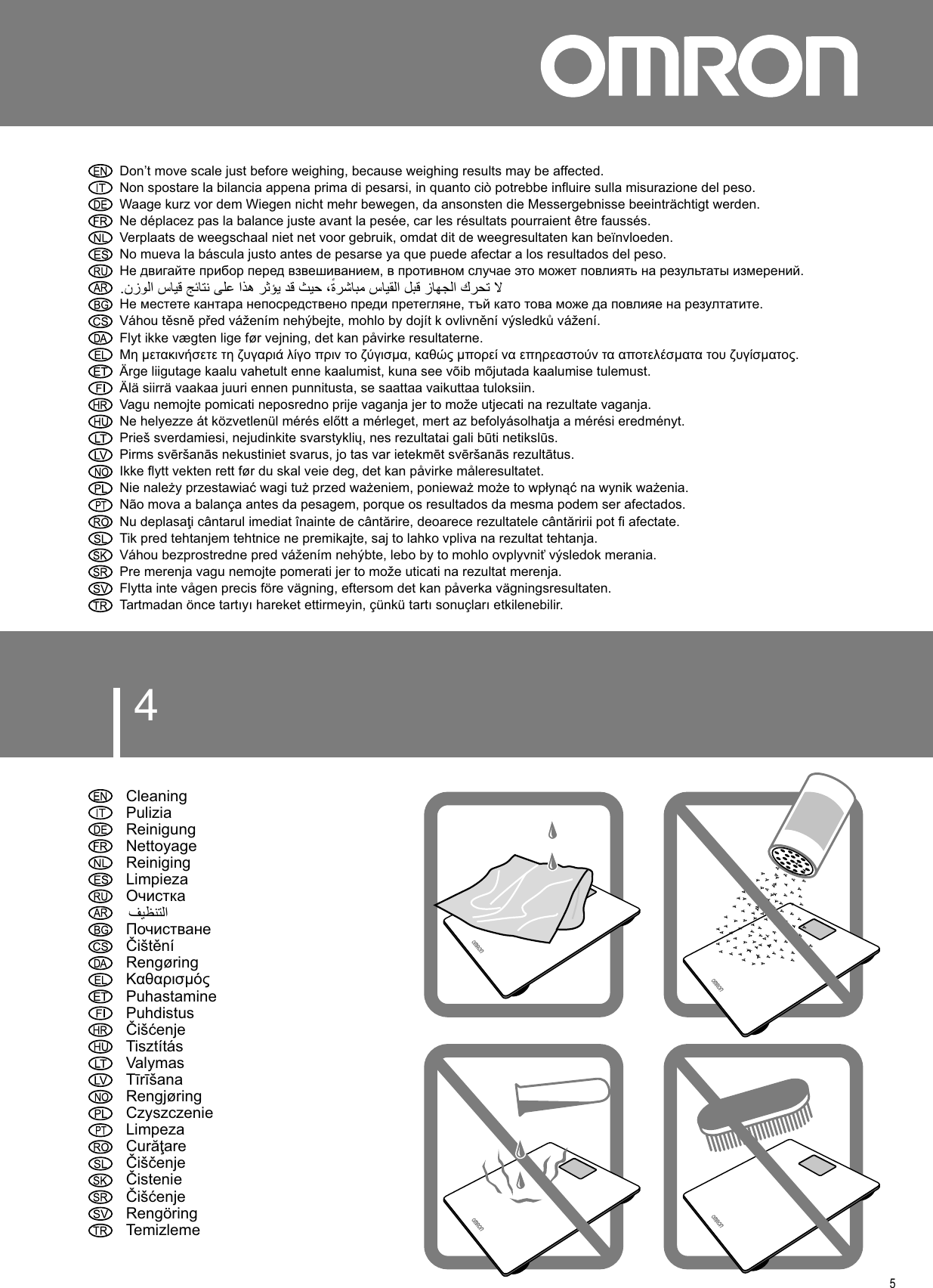 Page 5 of 8 - Omron Omron-Hn289-Users-Manual- HN-289 All Languages  Omron-hn289-users-manual