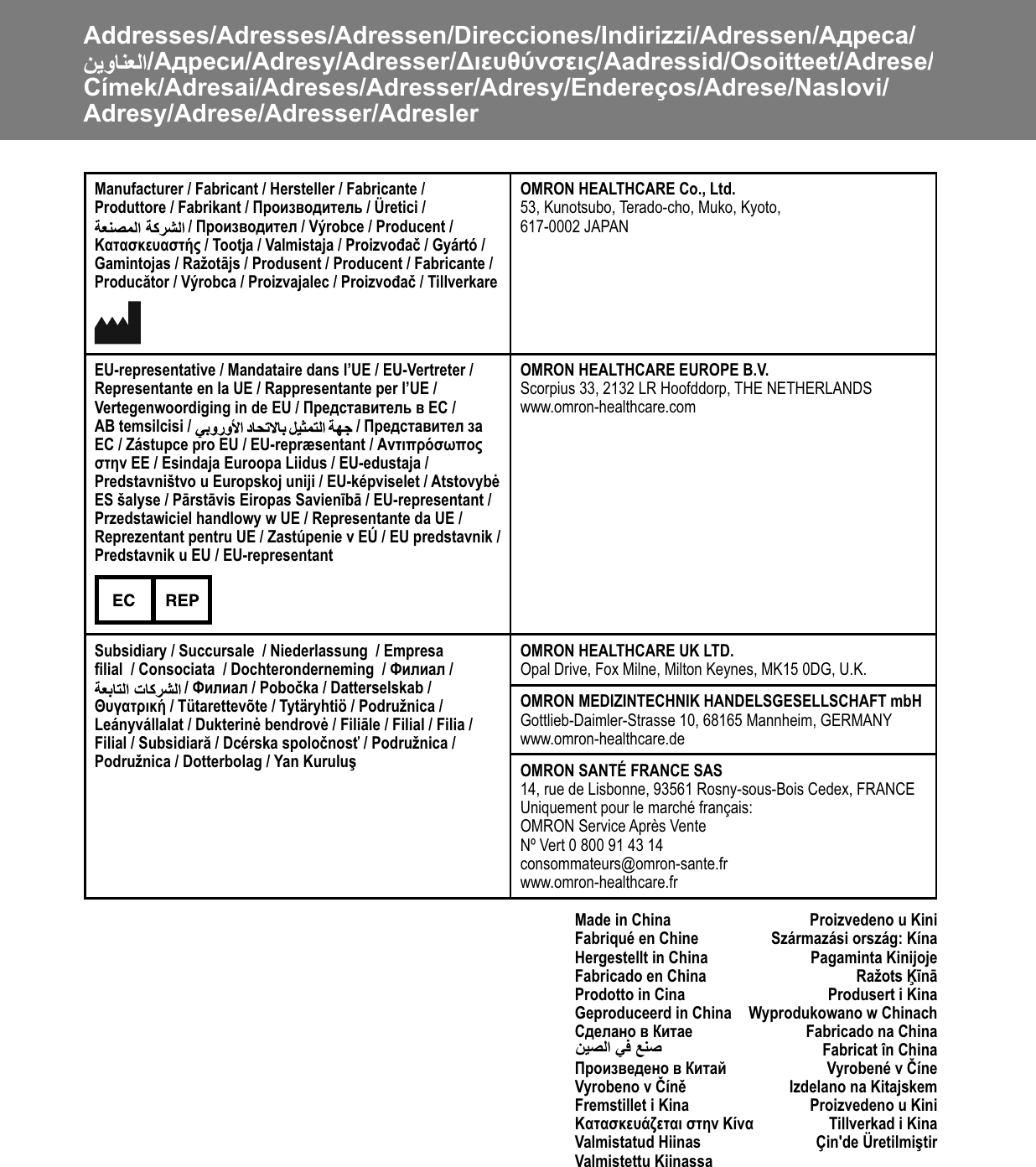 Page 8 of 8 - Omron Omron-Hn289-Users-Manual- HN-289 All Languages  Omron-hn289-users-manual
