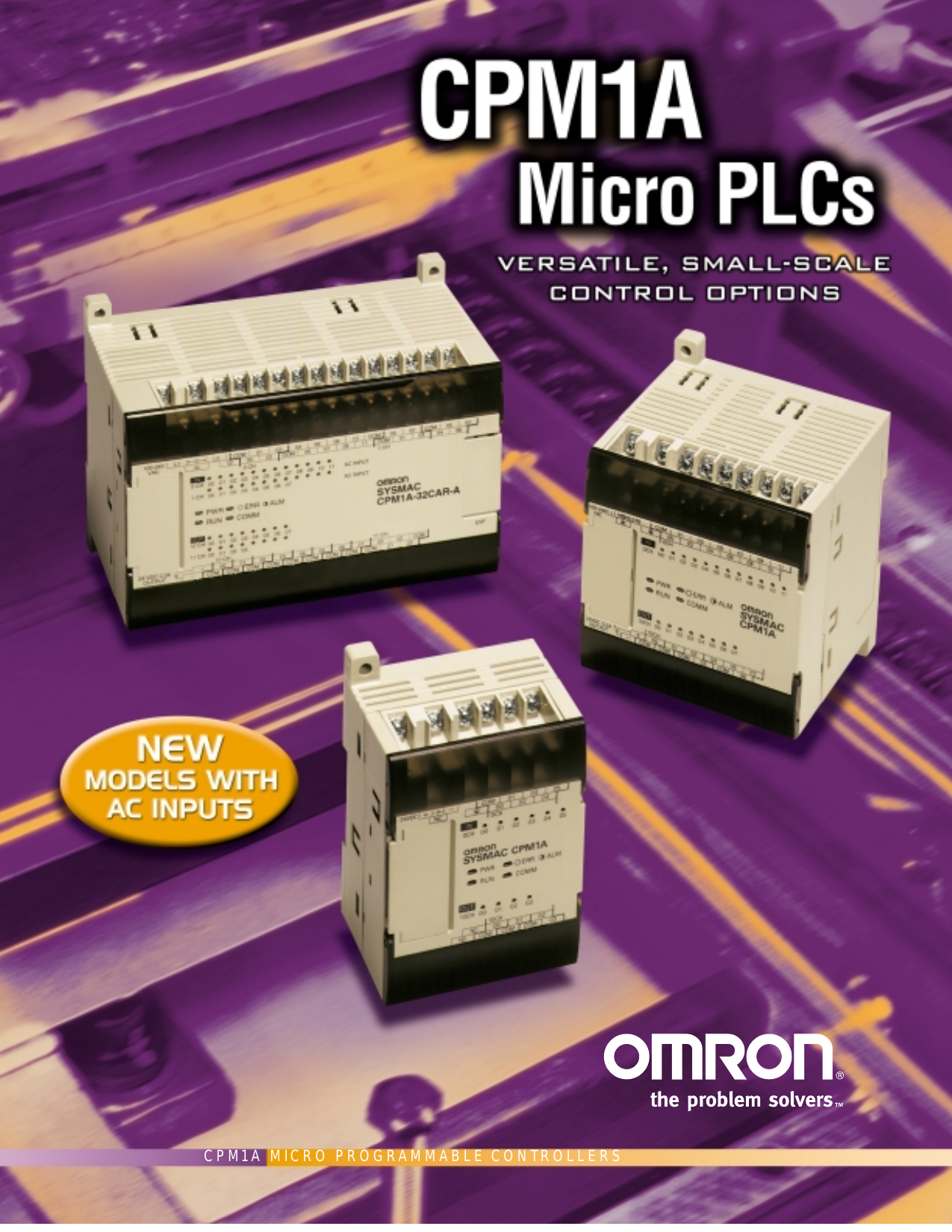 Page 1 of 6 - Omron Omron-Micro-Programmable-Controllers-Cpm1A-Users-Manual- *CPM1A Brochure 1.2K  Omron-micro-programmable-controllers-cpm1a-users-manual