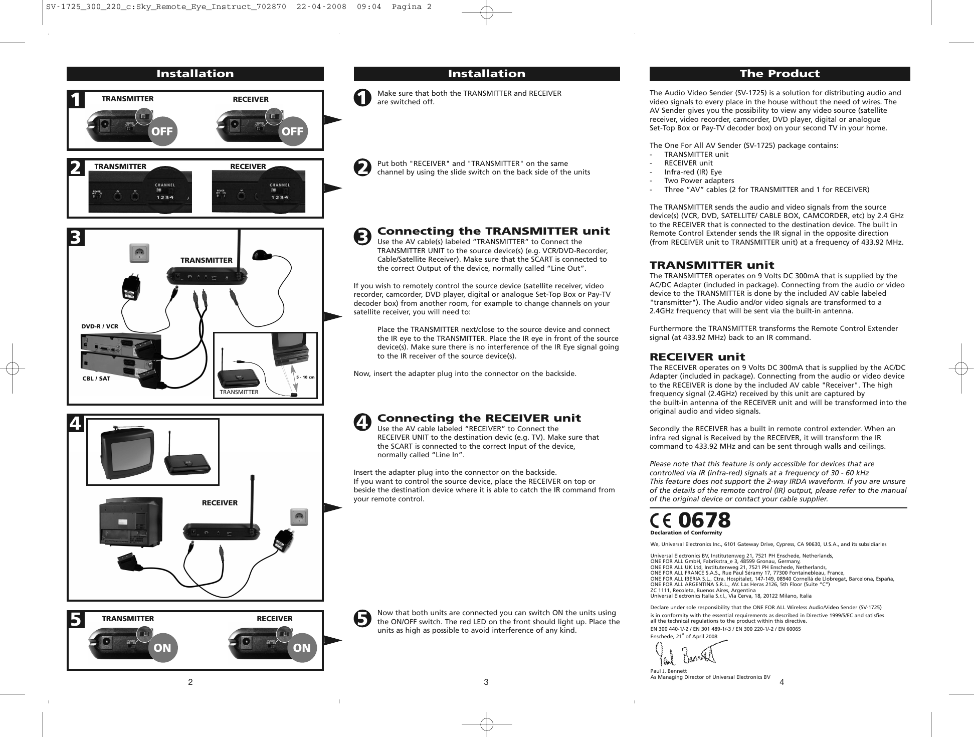 Page 2 of 2 - One-For-All One-For-All-Sv-1725-Owner-S-Manual Mathijs
