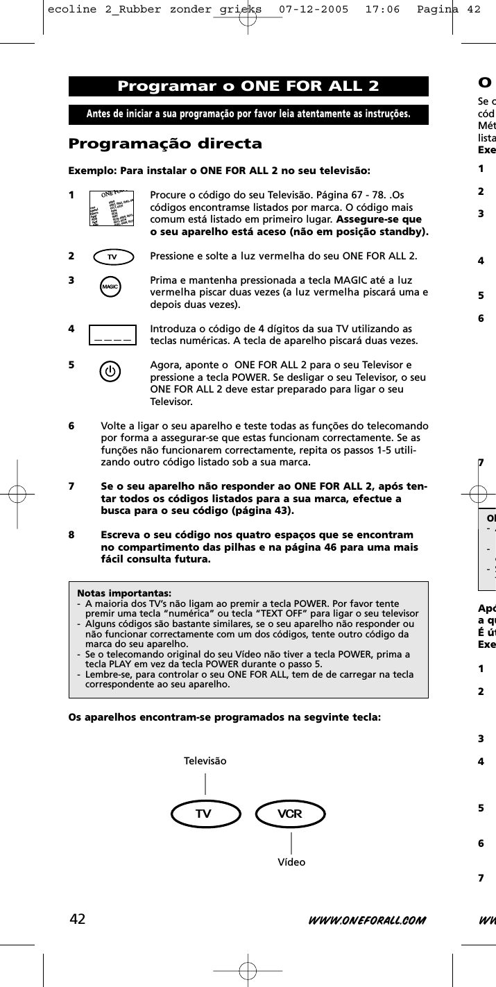 One For All Urc3425 Manual Languages