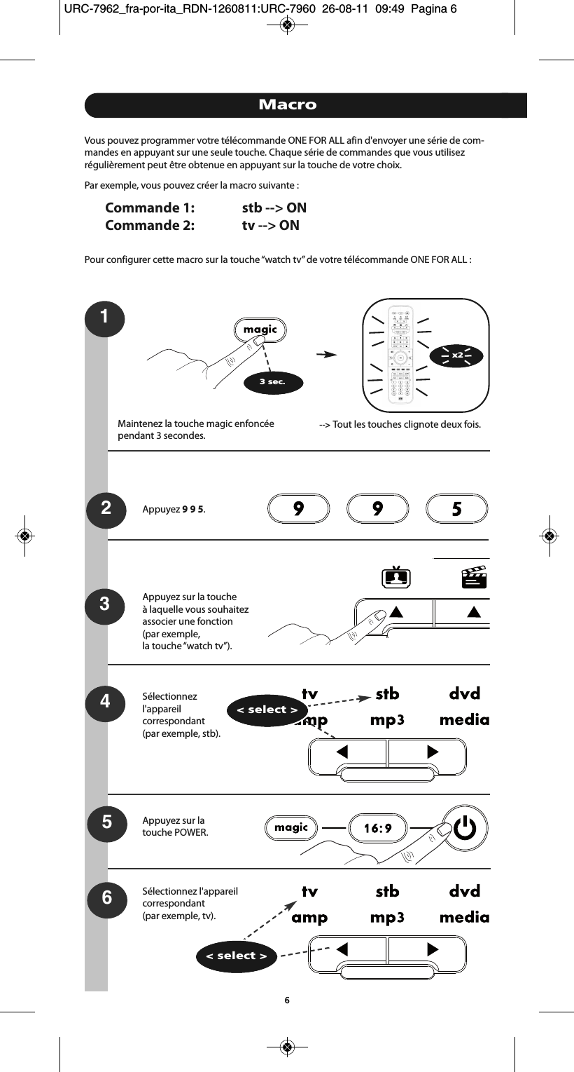 One For All Urc7962 Manual Languages