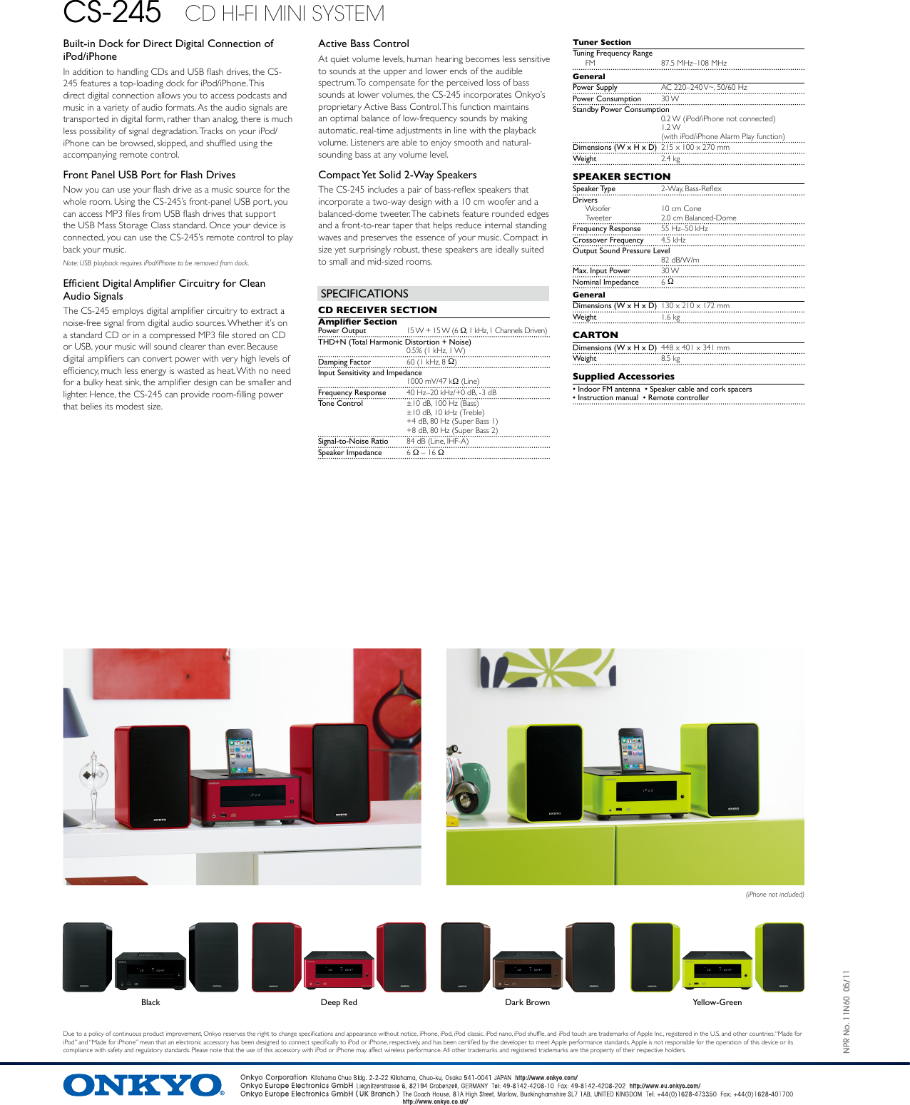 Page 2 of 2 - Onkyo CR-245 User Manual  To The 2aa9bab5-308b-49a2-979c-32f1e2a96bcd