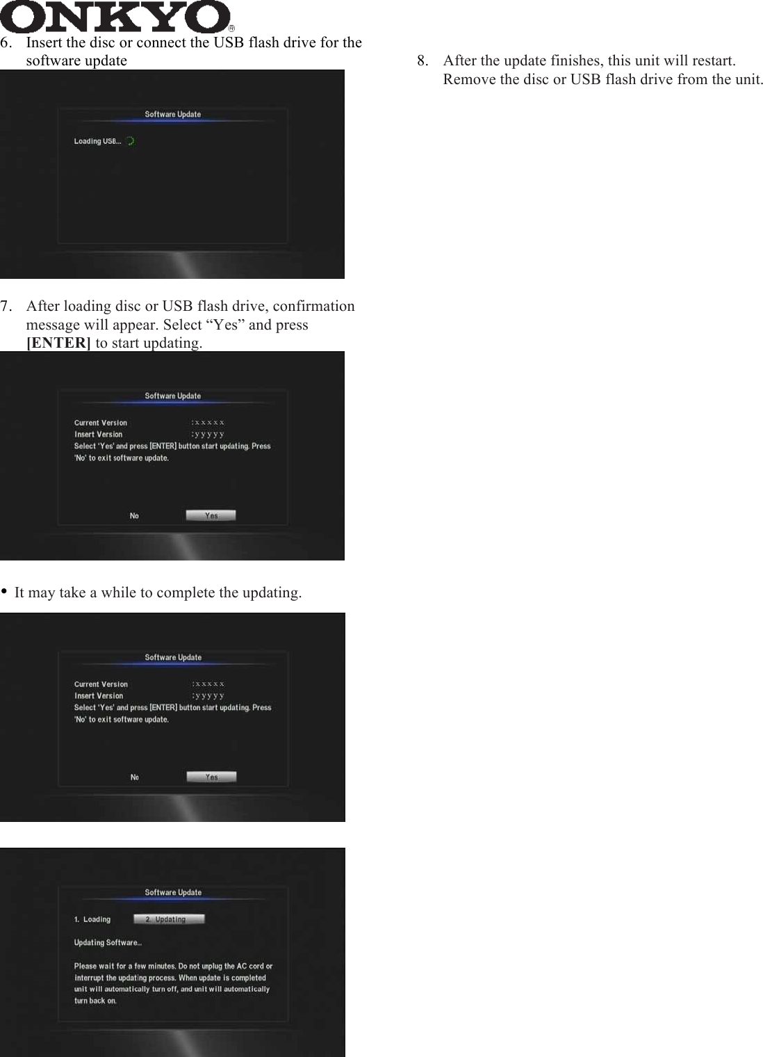 Onkyo Bd Sp809 Instruction Manual Firmware Update For The SP809_05_20_2014