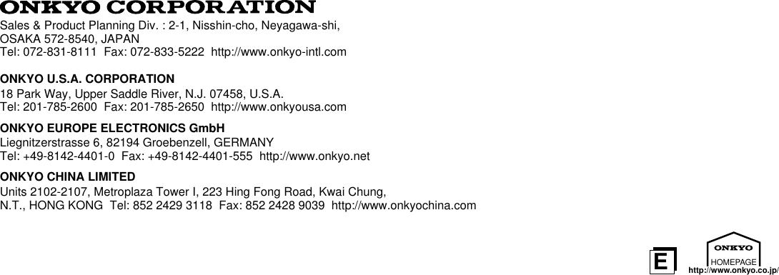 Page 3 of 3 - Onkyo Onkyo-D-205F-Users-Manual- D-205F(E).p65E Onkyo-d-205f-users-manual