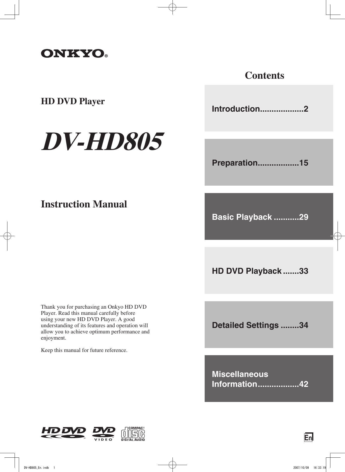 ONKYO USER MANUALS visual data 3