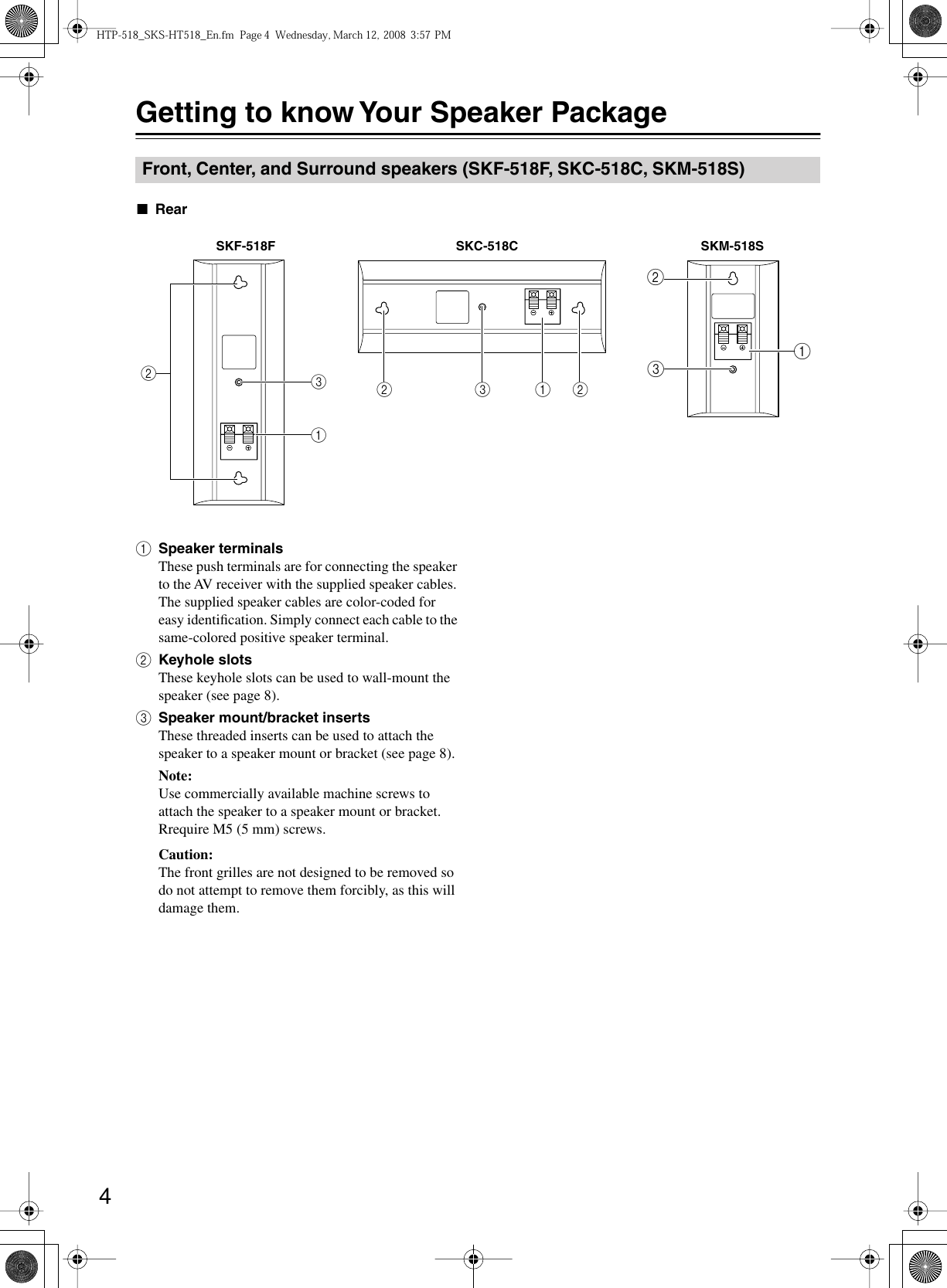 Page 4 of 12 - Onkyo Onkyo-Home-Theater-System-Htp-518-Users-Manual-  Onkyo-home-theater-system-htp-518-users-manual
