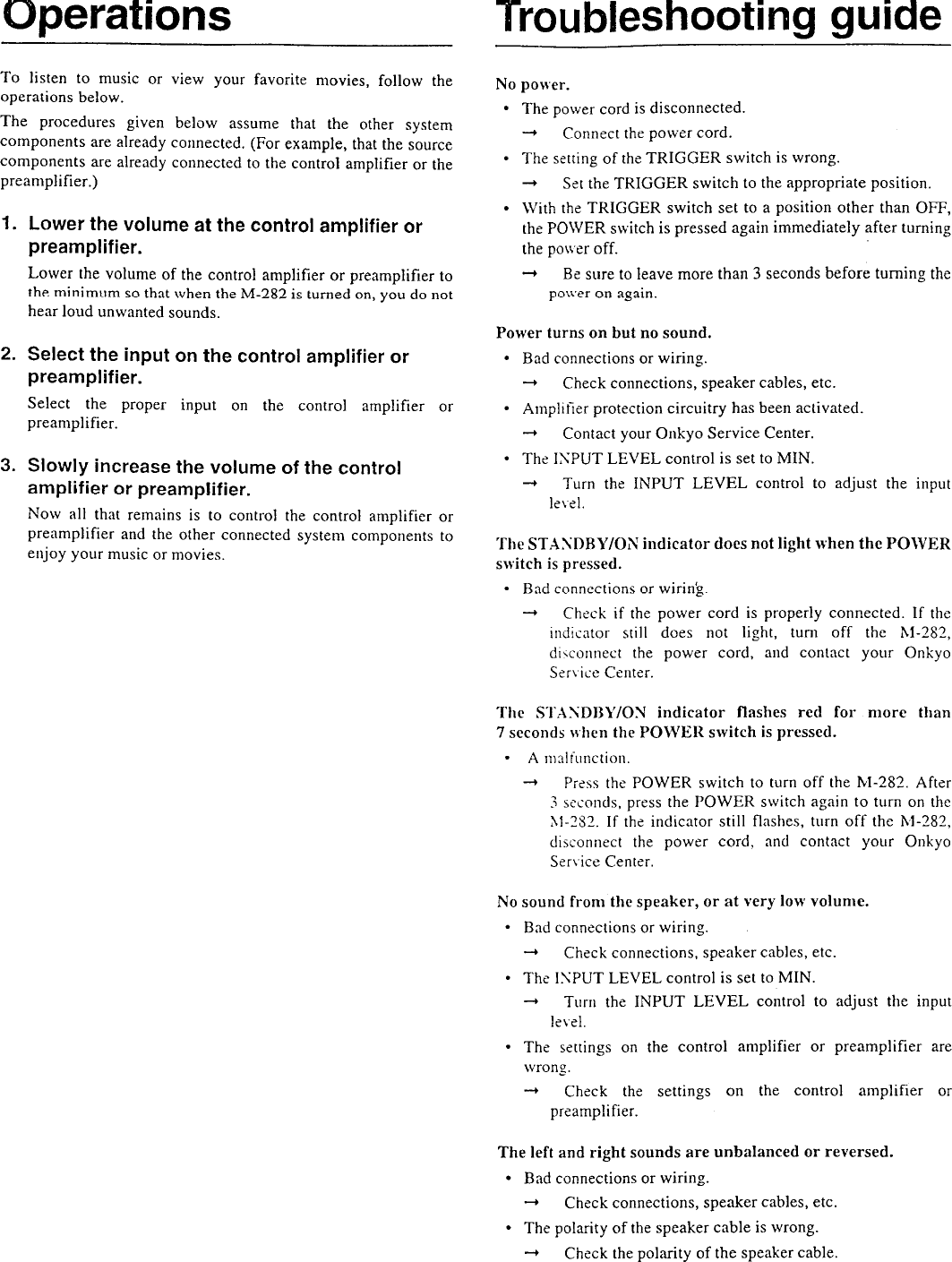 Page 6 of 7 - Onkyo Onkyo-M-282-Owner-S-Manual-7.max  Onkyo-m-282-owner-s-manual